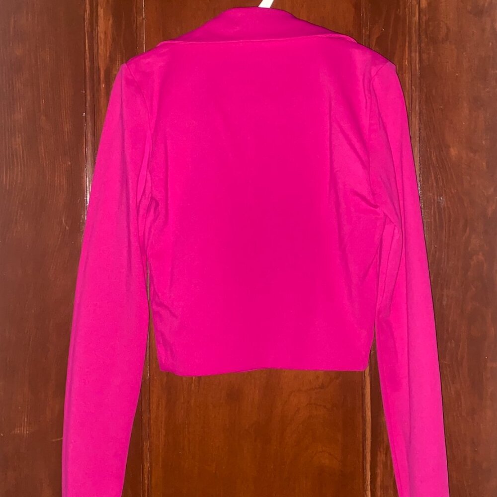 Babaton Aritzia Granita Pink Contour Polo Longsleeve, Size XXS - Picture 3 of 3